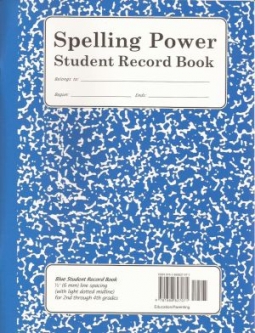 Spelling Power Student Record Book: Blue